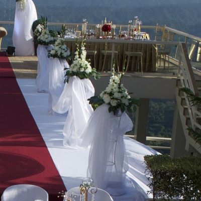 Outdoor wedding reception