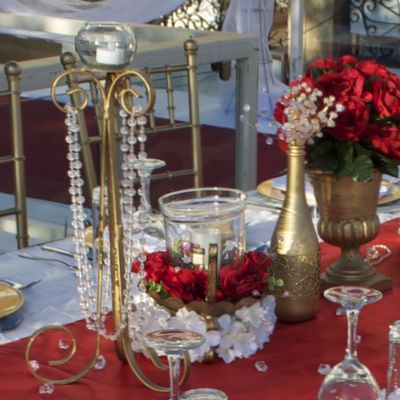 Outdoor wedding reception